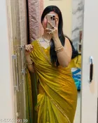 Golden Chiffon Saree for Women 