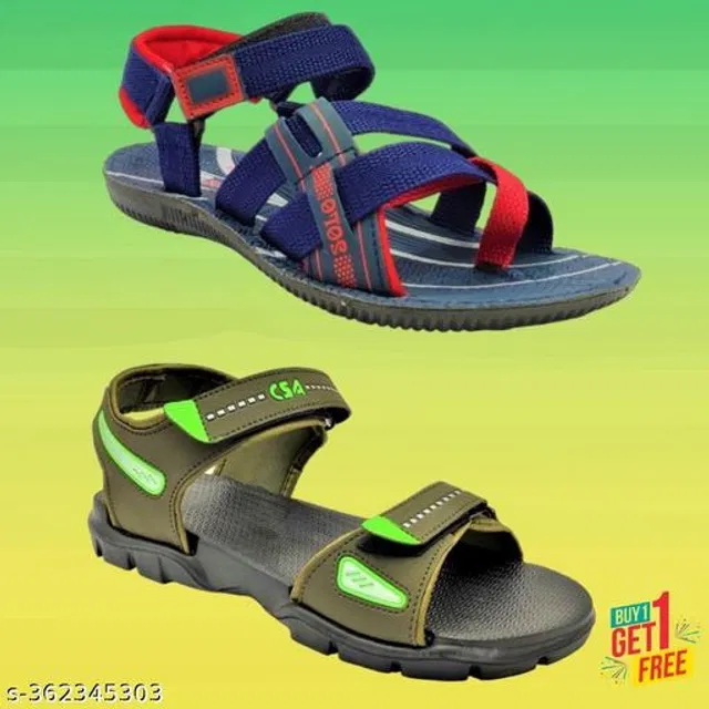 Sandals for Men (Multicolor, 7) (Pack of 2)
