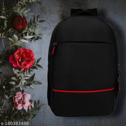 Polyester Backpack for Men & Women, Black