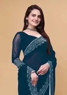 Georgette Embellished Saree for Women 