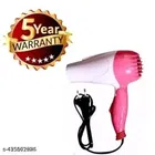 Plastic Hair Dryer (White & Pink, 100 W)