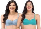 Cotton Blend Solid Padded Bra for Women 