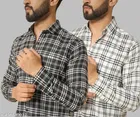 Cotton Blend Checked Shirts for Men, Multicolor 