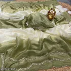 Chinnon Printed Saree for Women, Green 