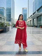 Printed A-line Kurta Set for Women 