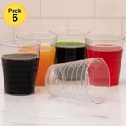 Set of 6 Ring Plastic Glass