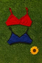 Hosiery Solid Non-Padded Bras for Women, Pack  of 2 