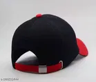 Basball Embroidered Cap for Men, Black & Red