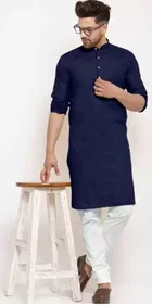 Full Sleeves Solid Kurta with Payjama for Men 