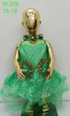 Net Sleeveless Dress for Girls 