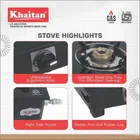 Khaitan 3B BP JIO Black Glass Manual Gas Stove  