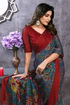 Chiffon Printed Saree for Women 