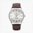 Titan Leather Strap Analog Watch for Men (Brown)