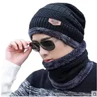 Woolen Cap with Neck Warmer & Gloves for Men & Women 