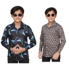 Full Sleeves Printed Shirt for Boys (Multicolor, 5-6 Years) (Pack of 2)