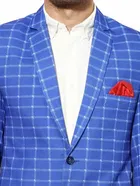 हैंगअप मेंस रेगुलर फिट चेकेरड़ ब्लेंड कासुअल ब्लेजर , Multi, Size- 38 