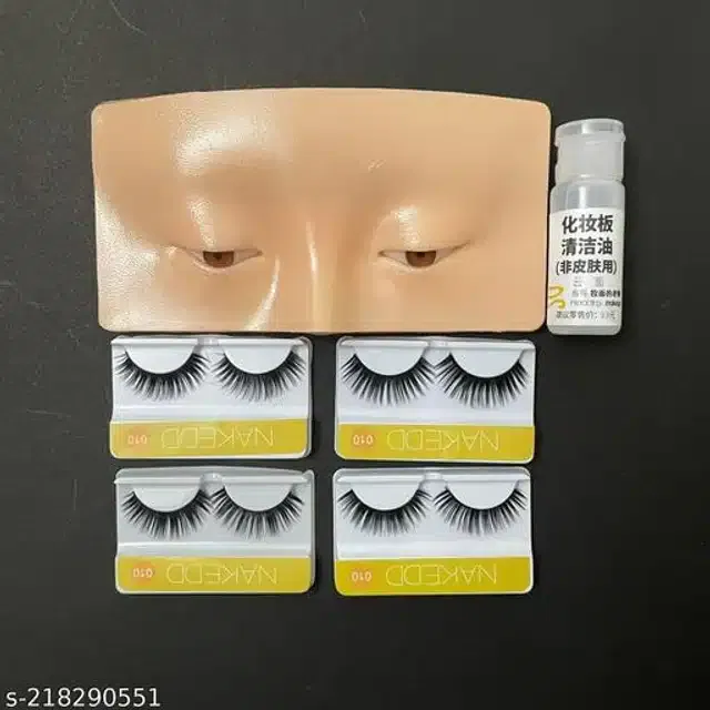 Eye Makeup Dummy with 4 Pcs Eye Lashes (Set of 2)