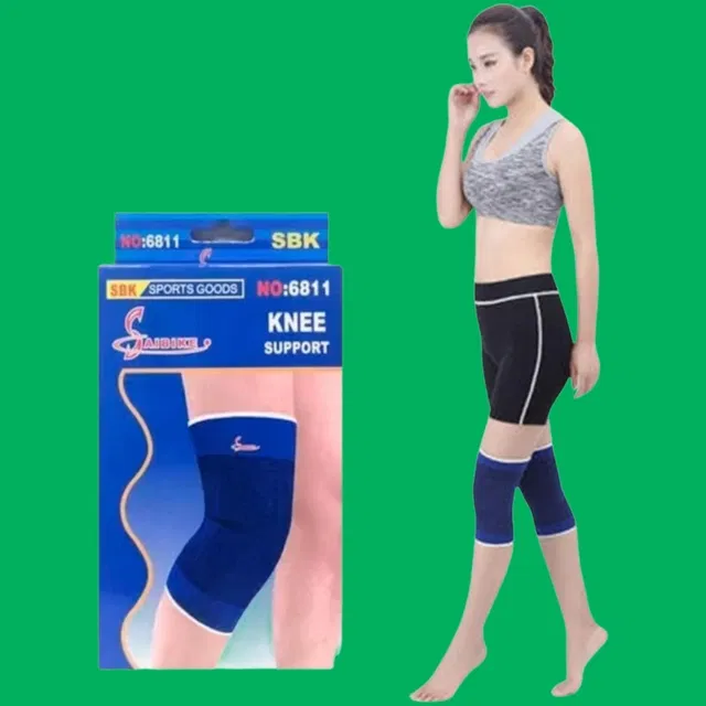 Polyester Solid Knee Sleeves for Women (Blue, Set of 1)