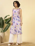 Tie Up Georgette Kurti for Women 