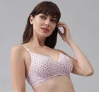 Cotton Blend Printed Padded Bra for Women 