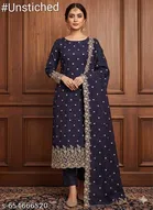 Embroidered Floral Palazzo Suits for Women 