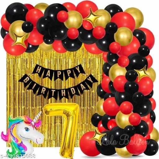 40 Pcs 7th Birthday Decoration kit for Kids, Multicolour, Set of 1
