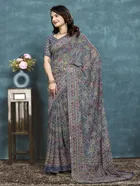 Georgette Printed Saree for Women 