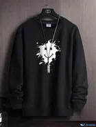 Fleece Printed Sweatshirt for Men 