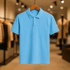 Cotton Blend Polo Neck T-Shirt for Men 