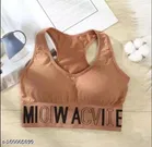 Cotton Blend Bra for Women, Orange 