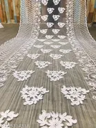 Botanical Sequinned Embroidered Net Dupatta for Women 