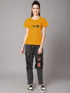 Round Neck Printed T-Shirt for Women 