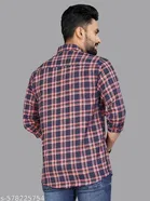 Polycotton Checked Shirts for Men, Red 
