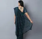 Net Solid Saree for Women 