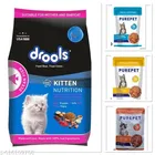 Drools Kitten Ocean Fish 1.2kg + Purepet Real Chicken Gravy 50gm + Purepet Tuna Gravy 50gm + Purepet Mackerel Gravy 50gm Cat Food ,