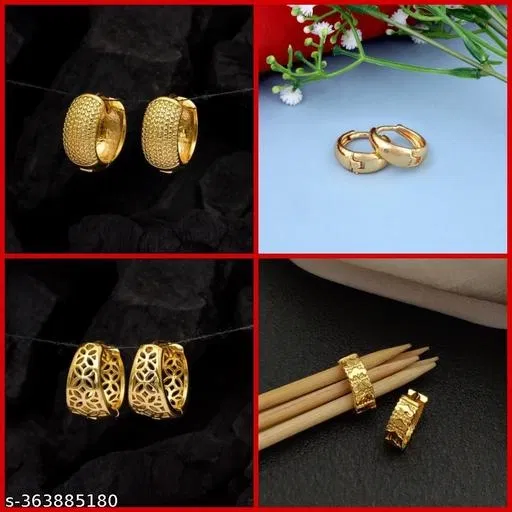 Alloy Earrings for Women (Multicolor, Set of 4)