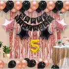 5th Happy Birthday Balloon Decoration Kit, Rose Gold, Set of 1