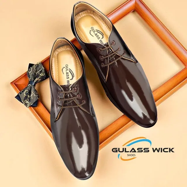 Lace Up Formal Shoes for Men (Brown, 9)
