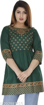 Viscose Rayon Printed Kurti for Women 