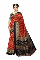 कानूड़ा प्रिंट्स फैंसी विमेंस मैसूर आर्ट सिल्क प्रिंटेड साड़ी 