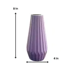 Akaar Decor plastic yellow & lilac vase 8inch Pack of 2