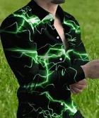 Lycra Printed Shirt For Men, Green 