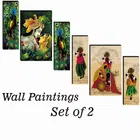 MDF 2 Pcs Designer Wall Painting for Home & Office 