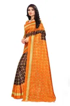Art Silk Bandhani Saree for Women 