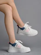 Solid Synthetic Slip-on Sneakers for Women 