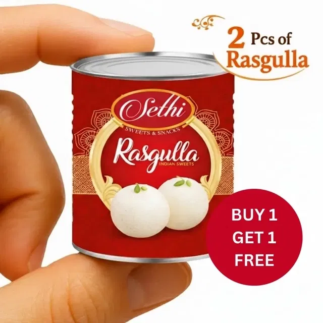 Sethi Mini Rasgulla 2X2 Pcs (Buy 1 Get 1 Free)
