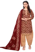 Cotton Printed Kurta with Pant & Dupatta 