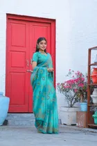 Georgette Printed Saree for Women 