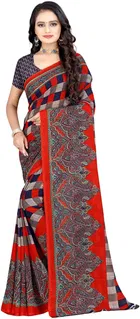 Georgette Printed Saree for Women 