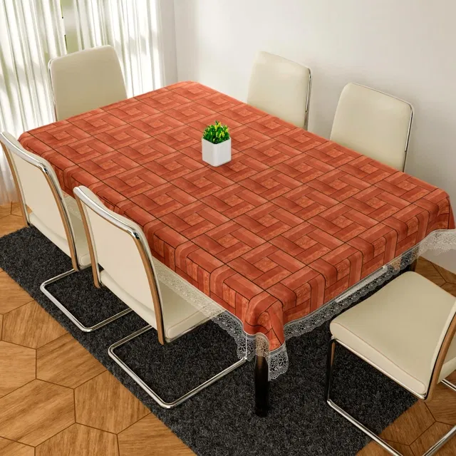 PVC Printed 4 Seaters Table Cover (Multicolor, 40x60 inches)